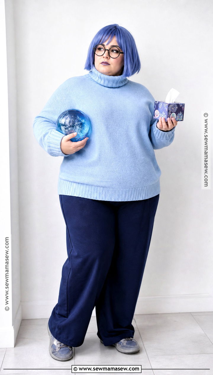 Plus Size Sadness Halloween Costume - 40 inside out halloween costume ideas