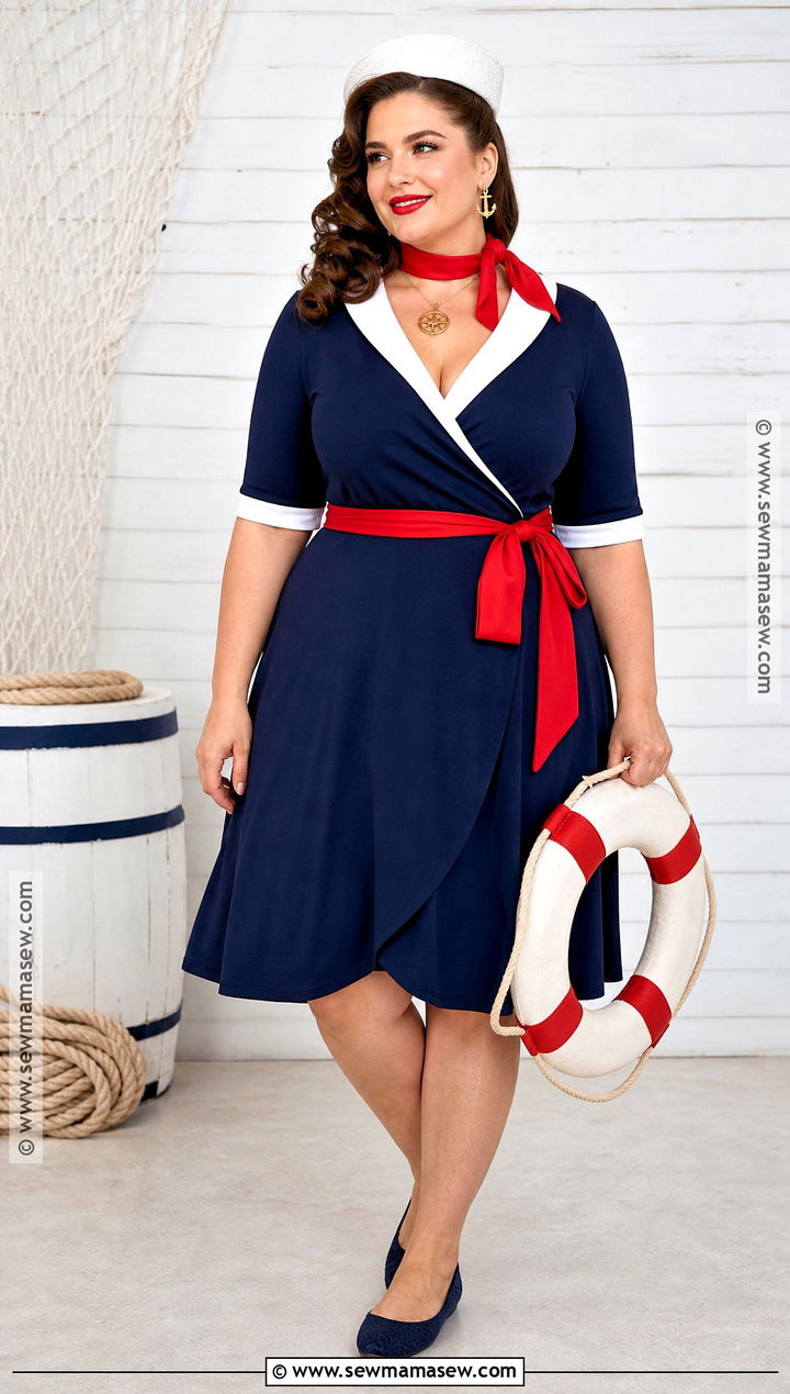 Plus Size Sailor Dress Costume - 40 sailor costume ideas for women