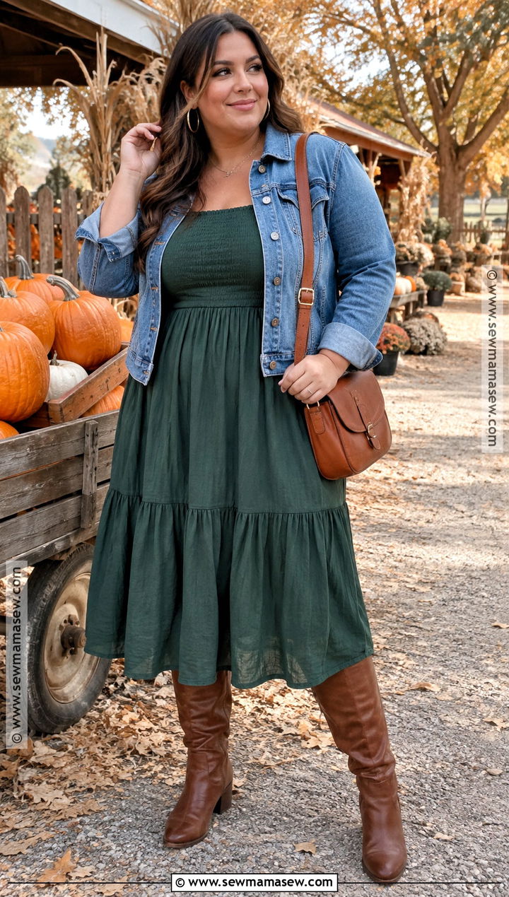 Plus Size Smocked Dress Pumpkin Patch Outfit - 20 pumpkin patch dress ideas