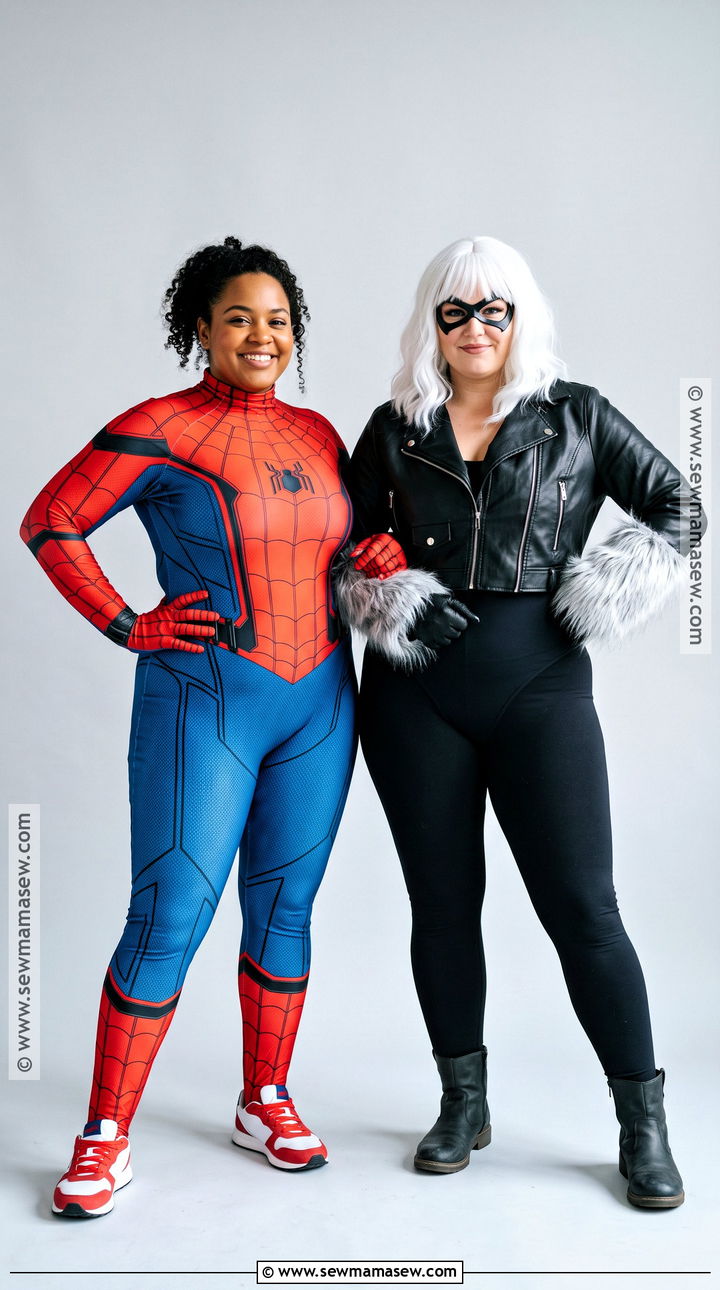 Plus Size Spider Man And Black Cat Costume - 30 Spiderman Couples Costume Ideas