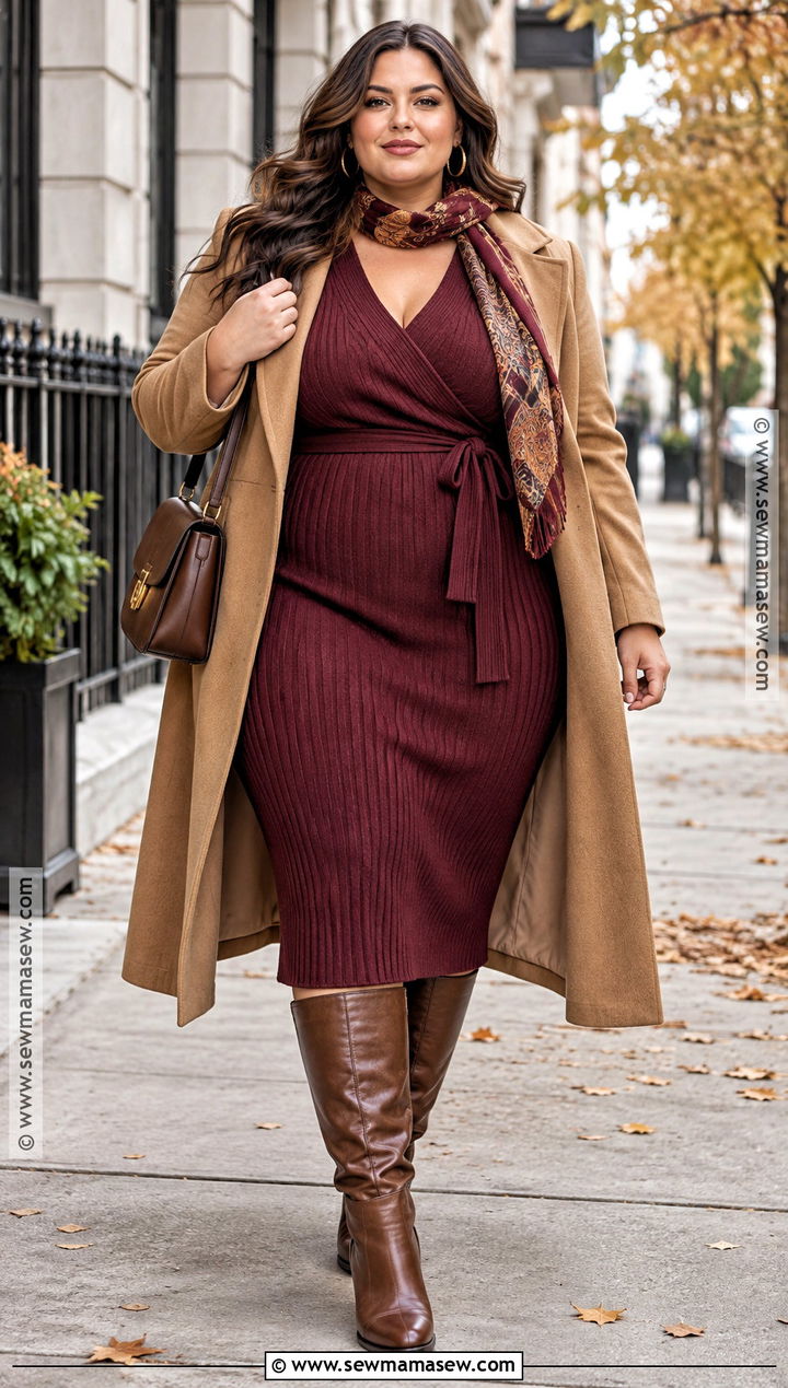 Plus Size Sweater Dress Fall Outfit - 15 thick fall outfits