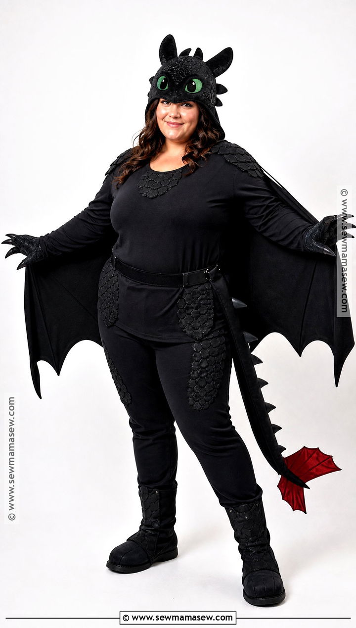 Plus Size Toothless Costume - 30 toothless costume ideas