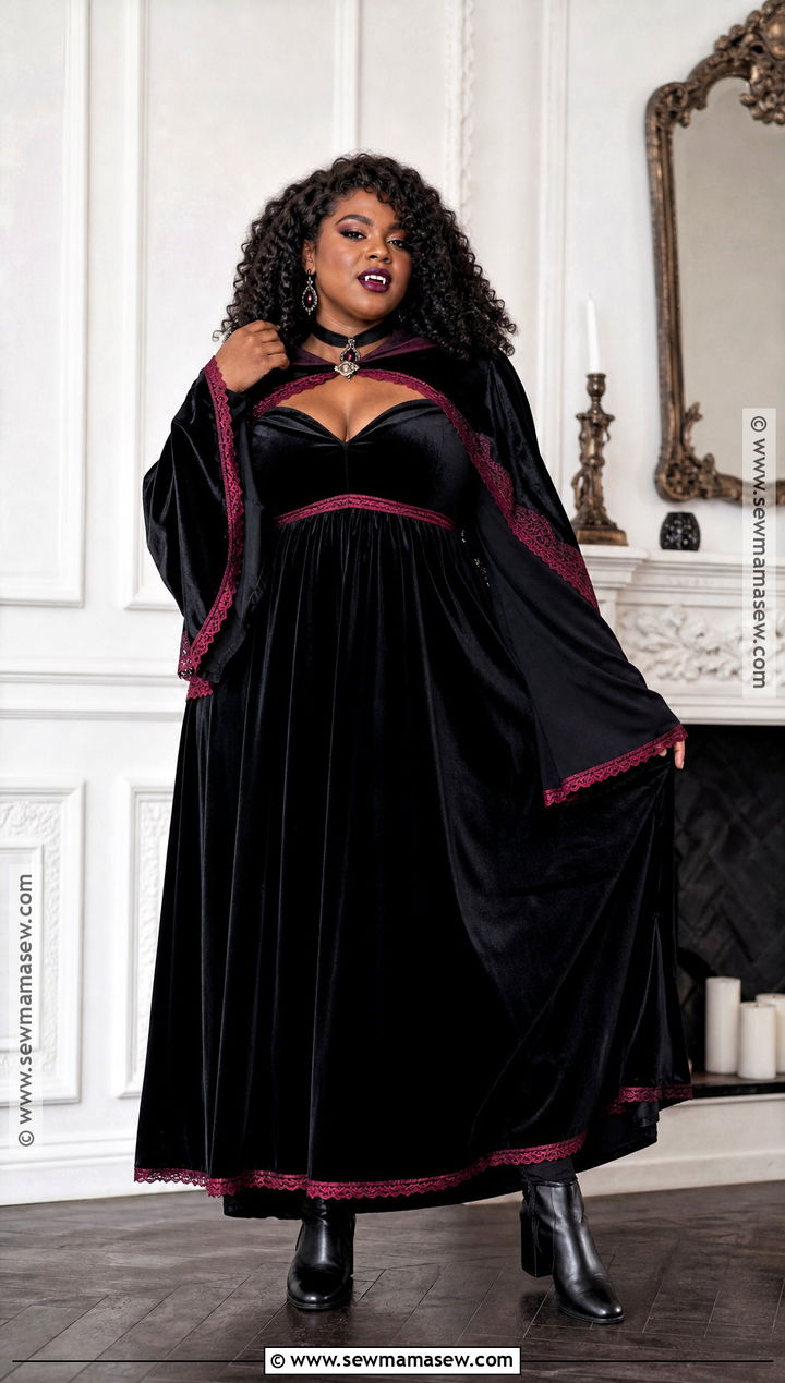 Plus Size Vampire Dress With Empire Waist - 30 vampire dresses