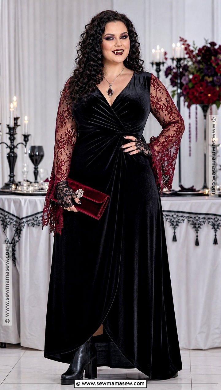 Plus Size Vampire Maxi Dress - 45 vampire dress ideas