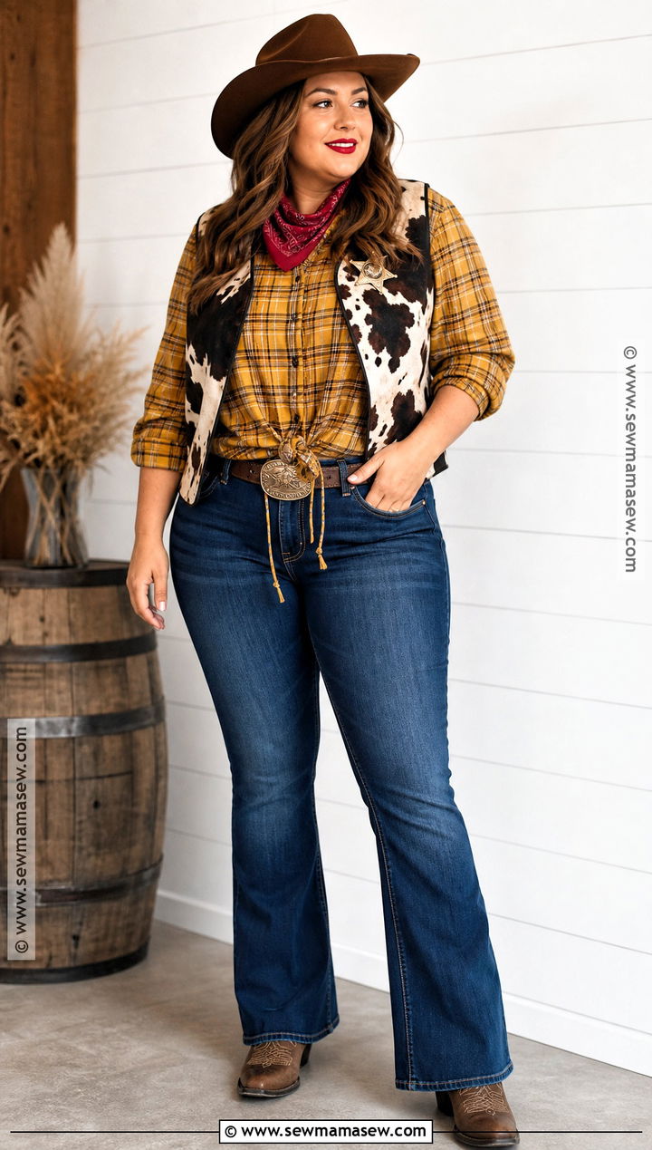 Plus Size Woody Costume With Bootcut Jeans - 30 woody costume women's ideas