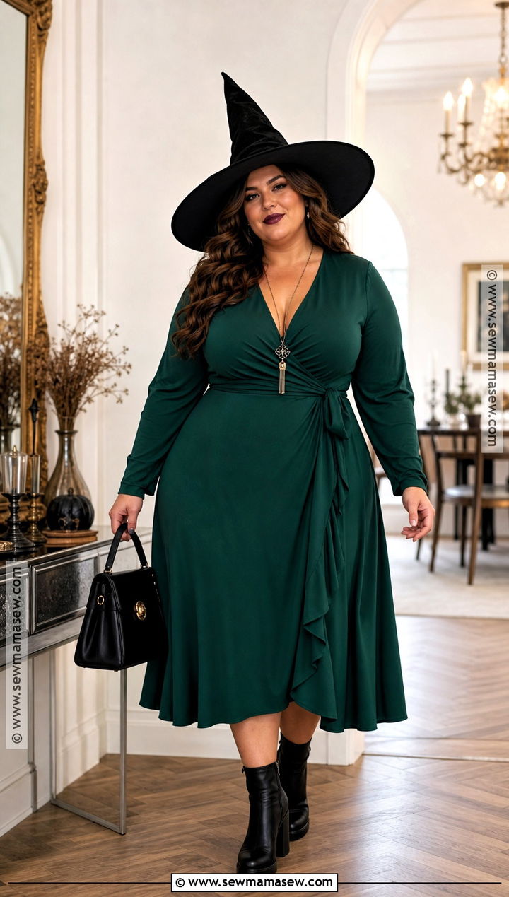 Plus Size Wrap Dress Witch Outfit - 50 witch outfit ideas