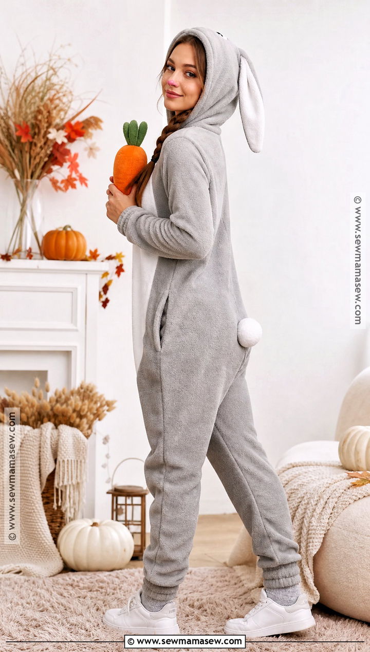 Plush Bunny Onesie Costume - 50 bunny costume ideas