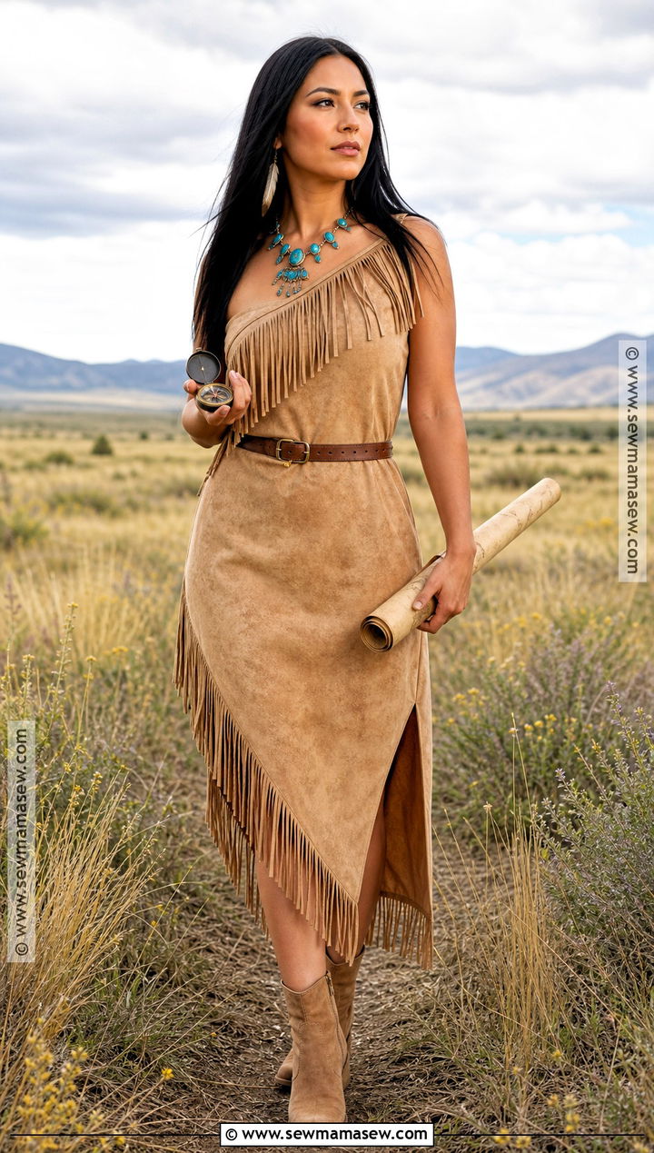 Pocahontas Suede Dress Costume - 40 disney princess halloween costumes