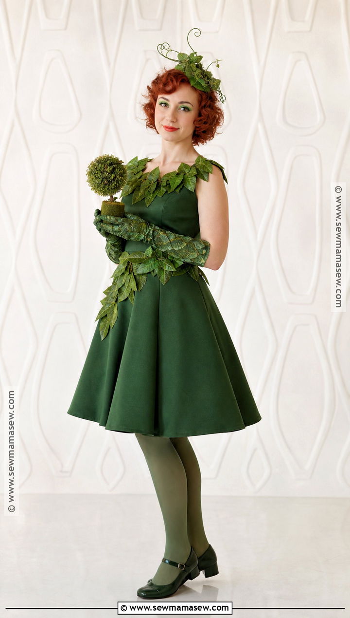 Poison Ivy Costume With Curly Red Bob - 50 poison ivy costume ideas
