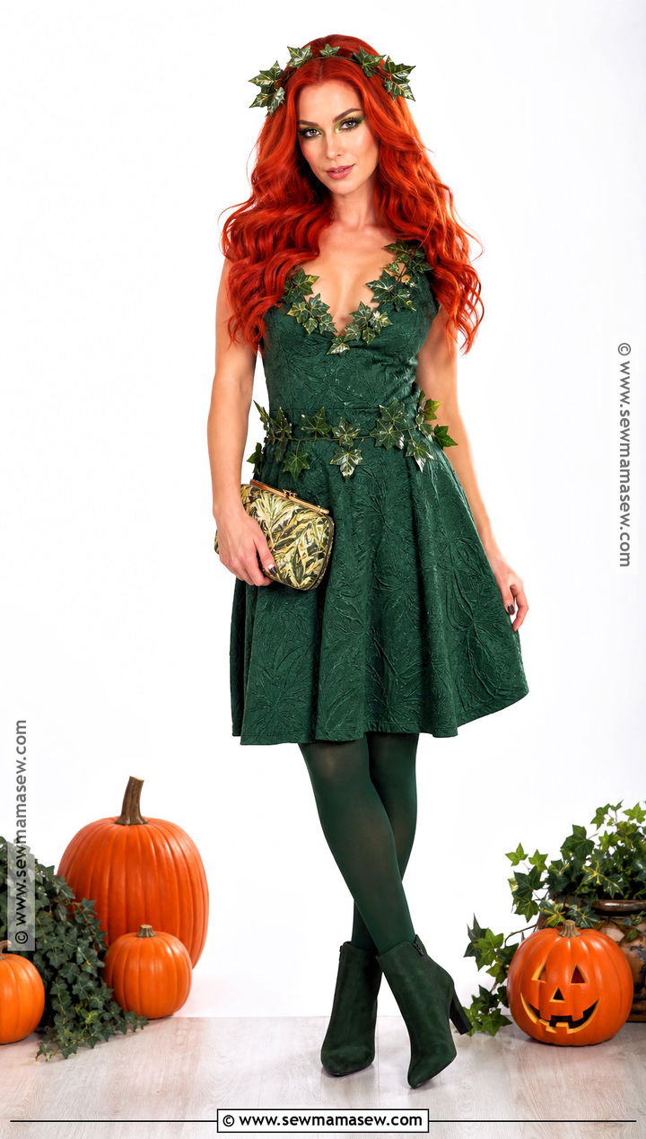 Poison Ivy Costume With Green Dress - 45 red hair halloween costumes