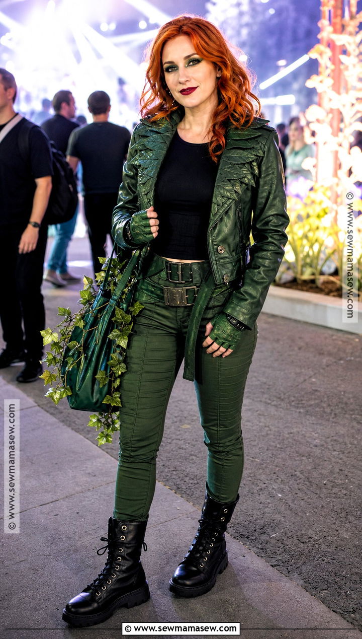 Poison Ivy Costume With Green Leather Jacket - 30 ivy costume ideas