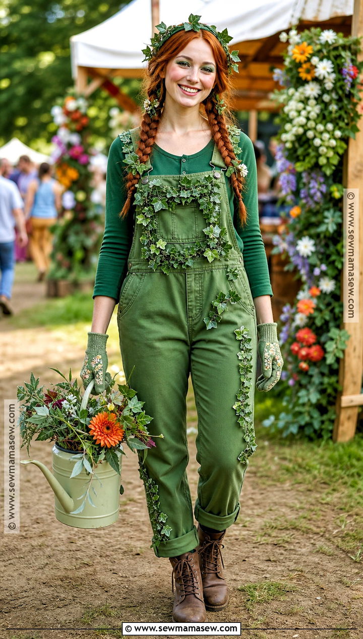 Poison Ivy Costume With Green Overalls - 30 ivy costume ideas