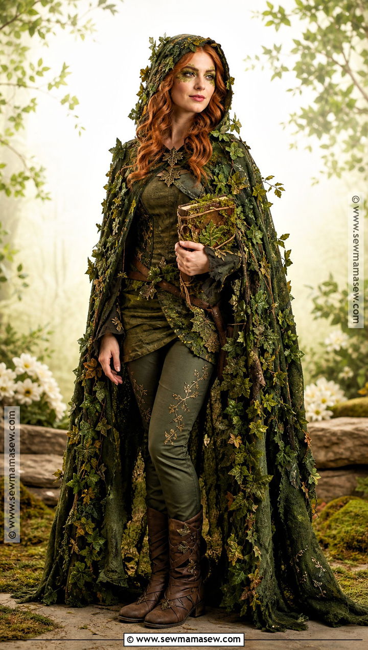 Poison Ivy Costume With Leafy Green Cloak - 30 ivy costume ideas