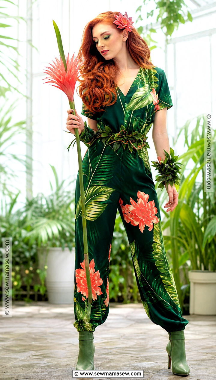 Poison Ivy Costume With Tropical Flowers - 50 poison ivy costume ideas