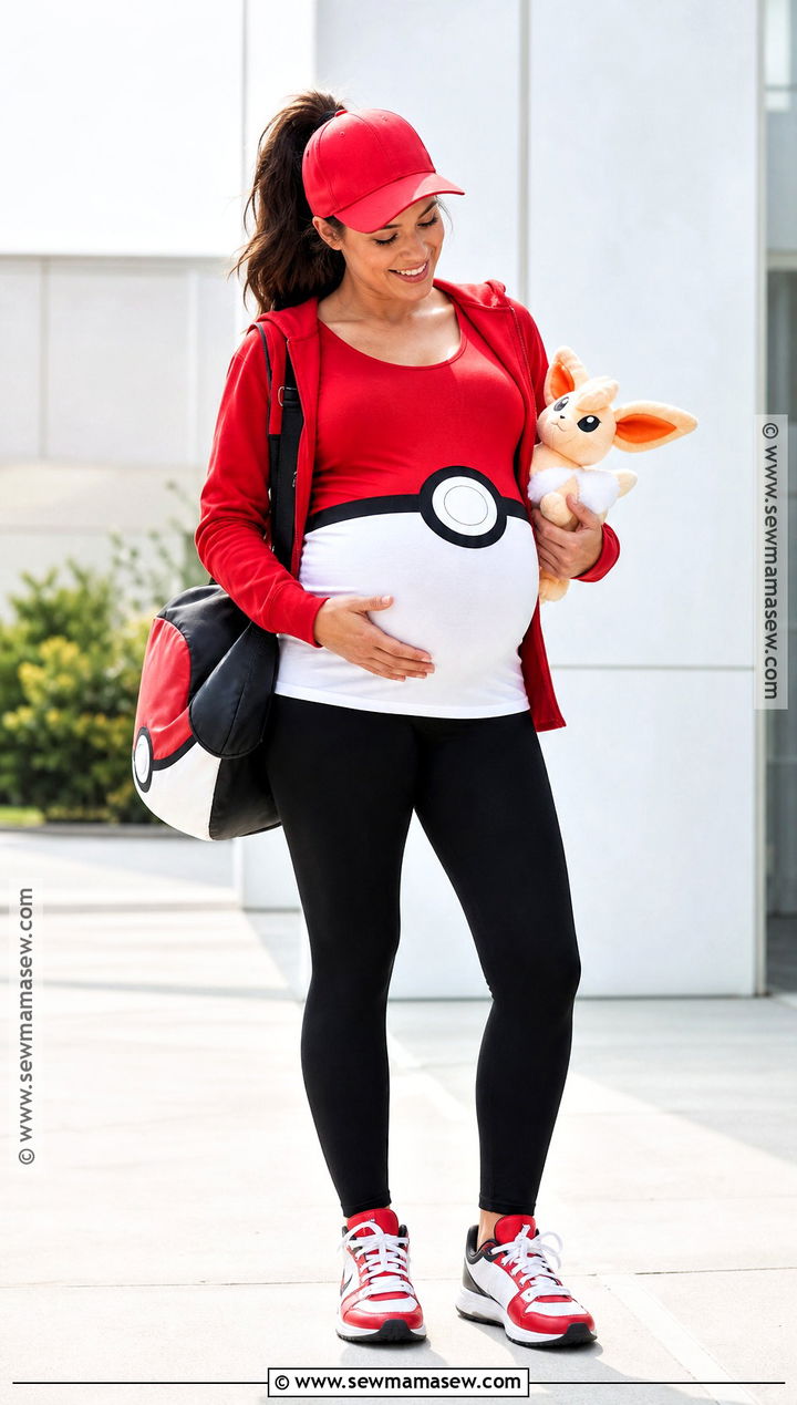 Poke Ball Pregnant Costume - 40 pregnant halloween costume ideas