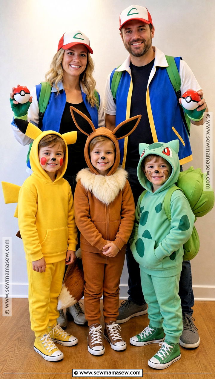 Pokemon Family Costume - 30 family costumes for 5 halloween