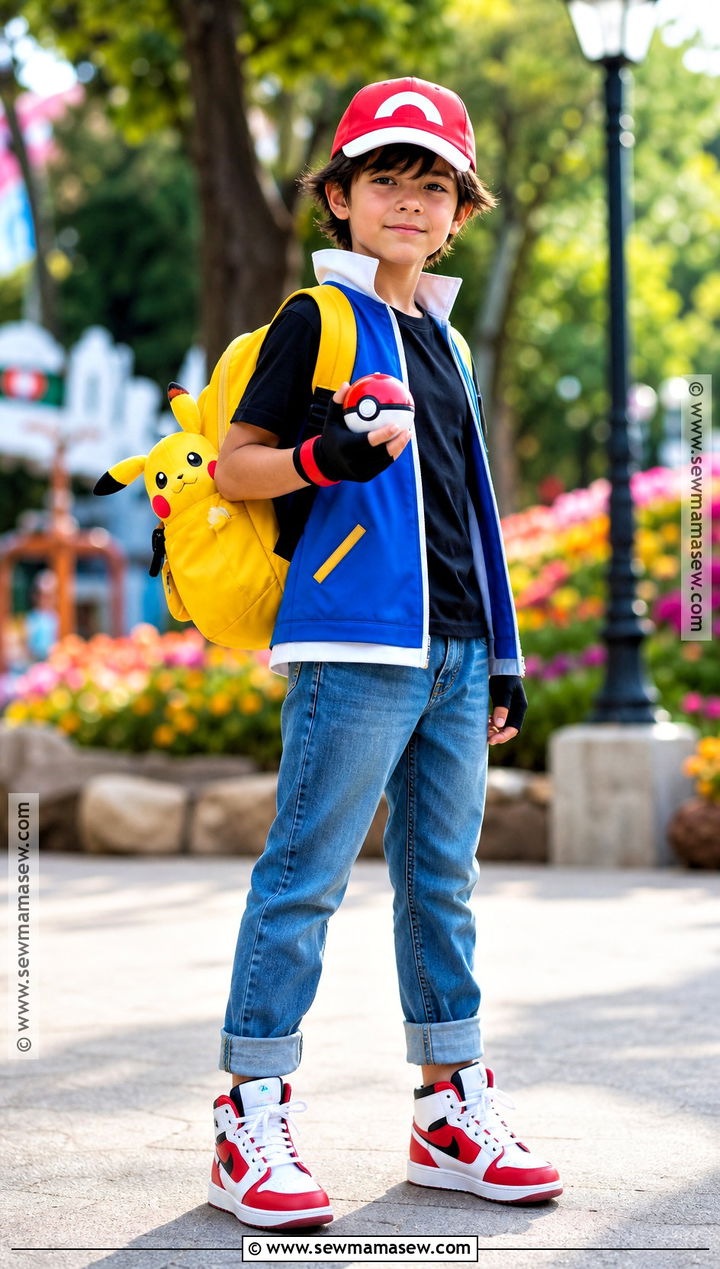 Pokemon Trainer Costume With Yellow Backpack - 30 halloween costumes kids for boys