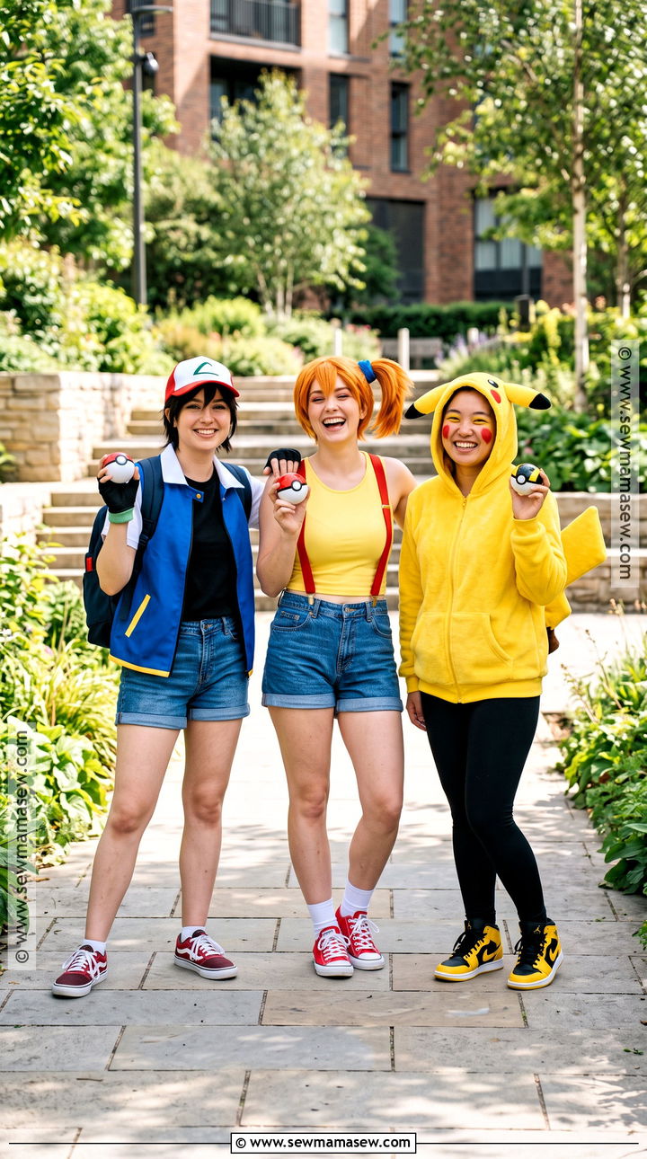 Pokemon Trainer Trio Costume - 45 iconic trio halloween costumes