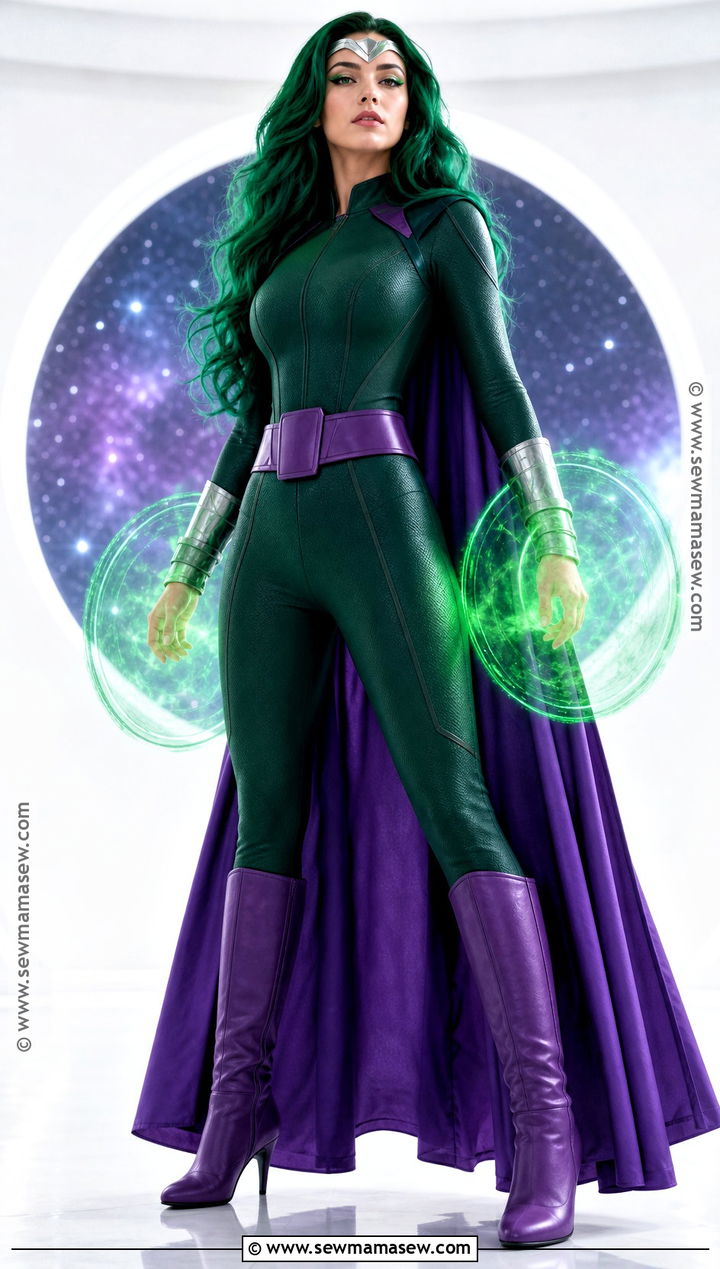 Polaris Costume With Emerald Green Hair - 30 green hair costume ideas