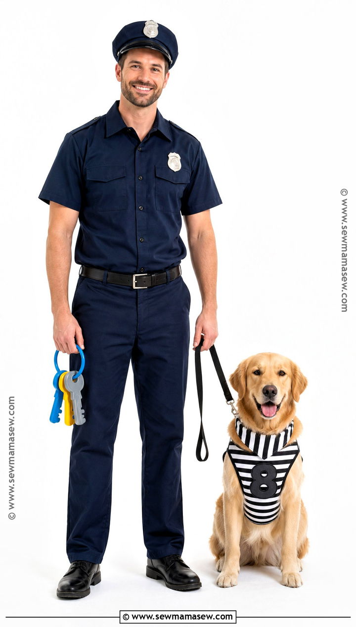 Police Officer And Prisoner Dog Costume - 35 police and prisoner costume ideas