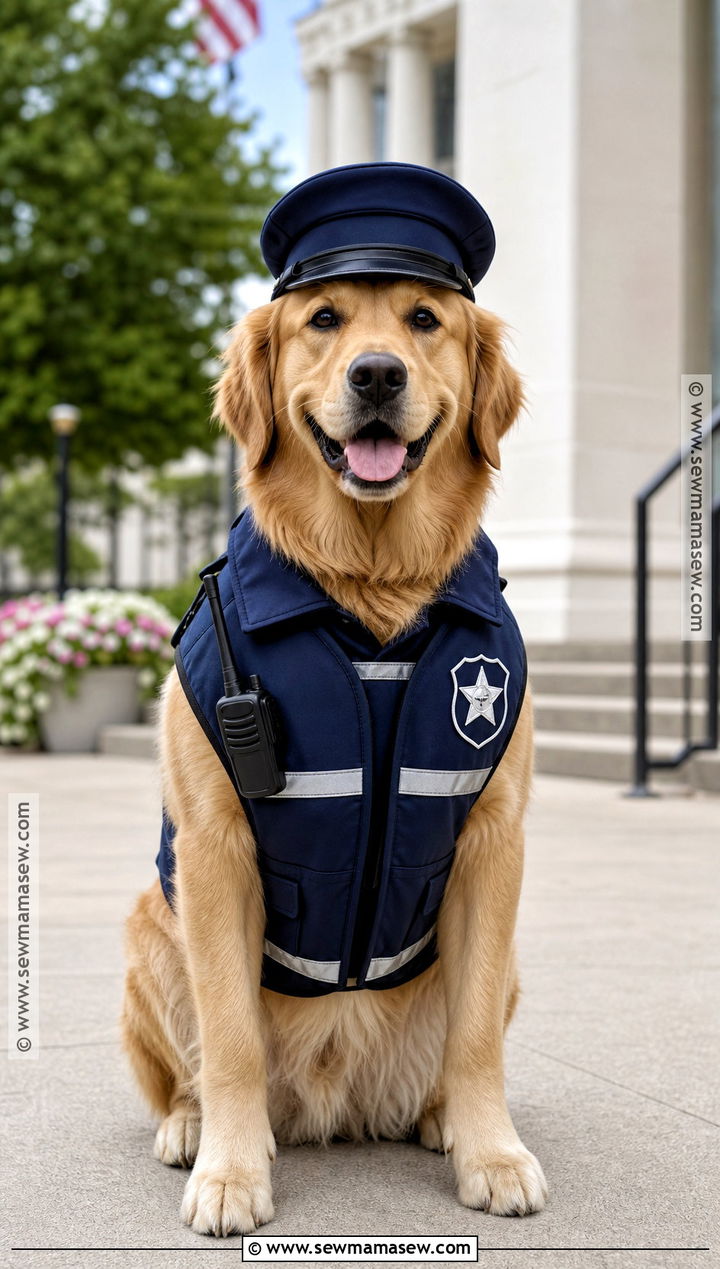 Police Officer Dog Halloween Costume - 45 dog halloween costumes