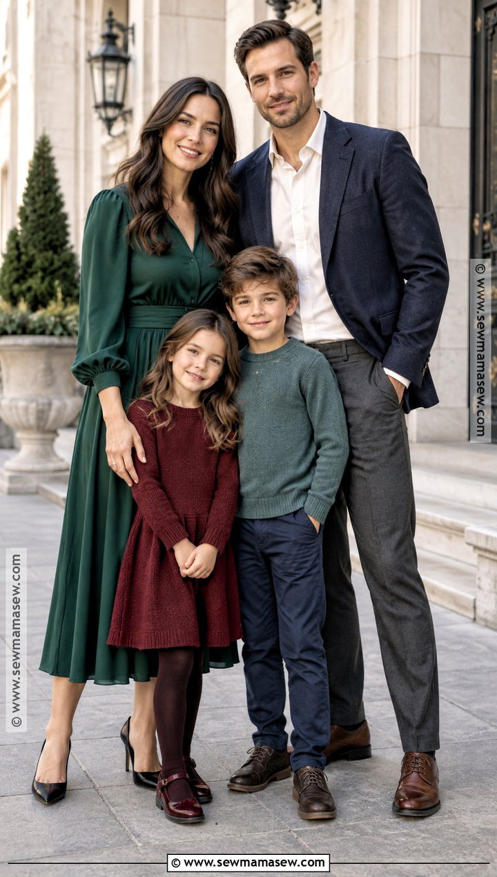Polished Jewel Tone Family Session Outfit - 15 fall family session outfits