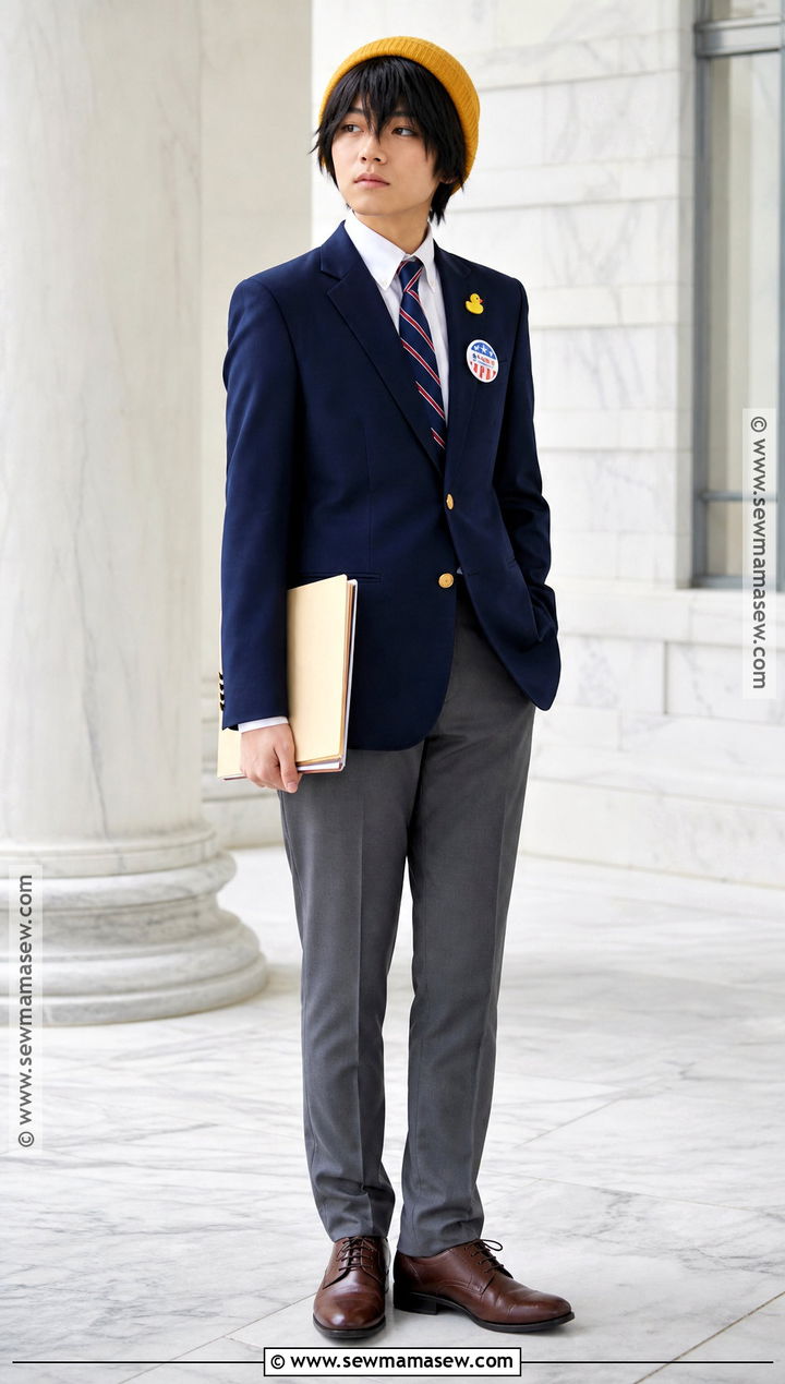 Politician Quackity Cosplay With Navy Blazer - 30 quackity cosplay ideas