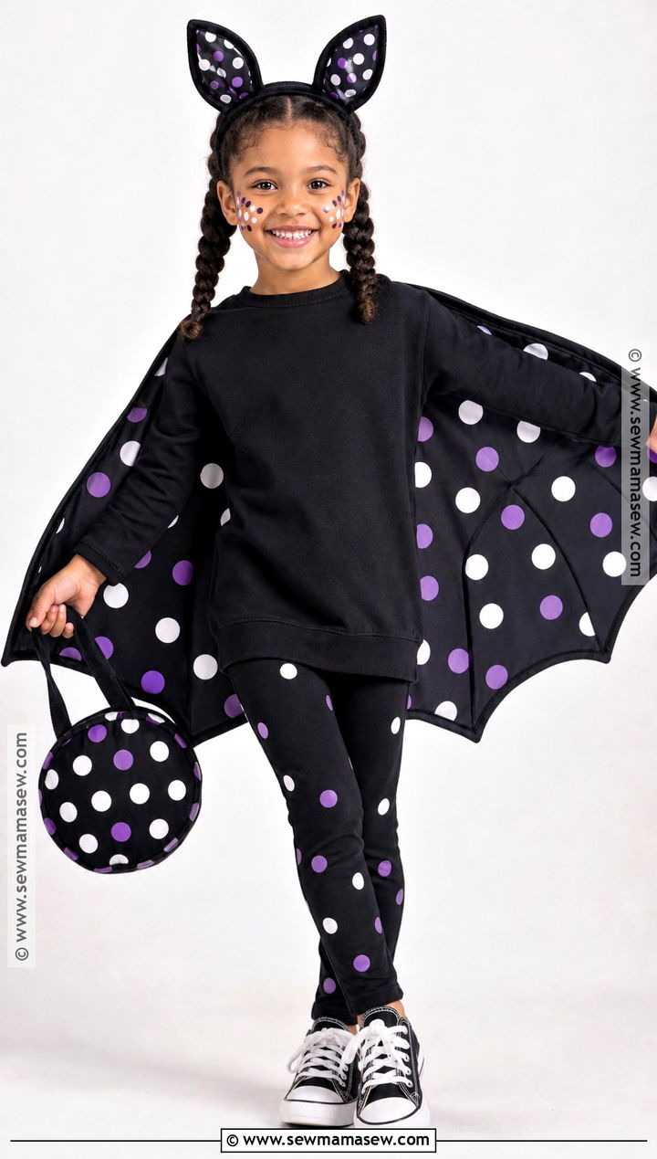 Polka Dot Bat Costume - 30 bat costume ideas for kids