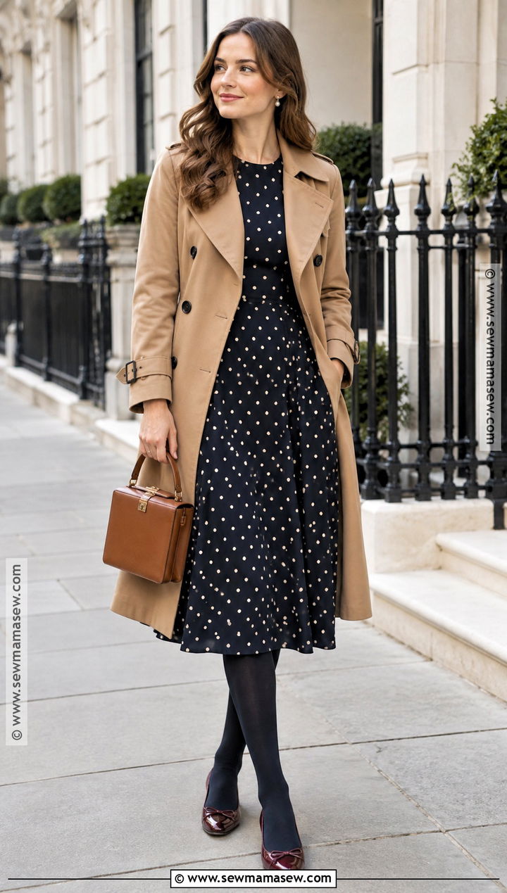Polka Dot Dress Twee Fall Outfit - 20 Twee Outfits Fall