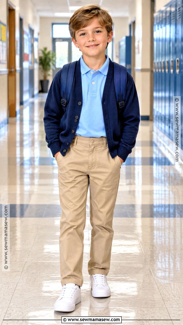 Polo Back To School Shirt With Khaki Pants - 20 Back To School Shirts for Kids