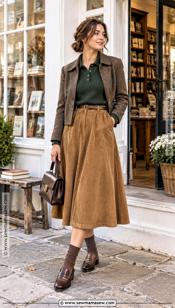 Polo Knit And Midi Skirt Autumn Outfit - 20 autumn fits 2026