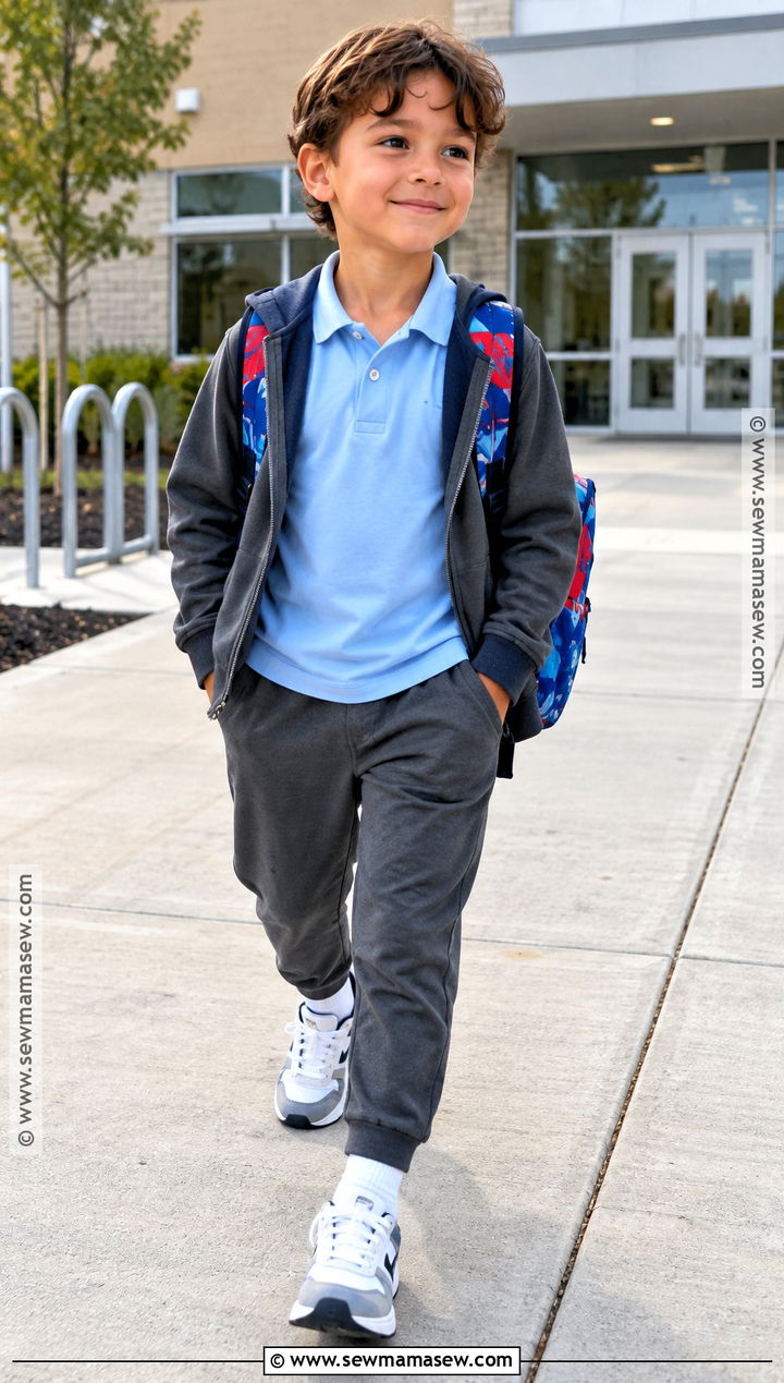 Polo Shirt And Joggers Elementary School Outfit - 15 elementary back to school outfits
