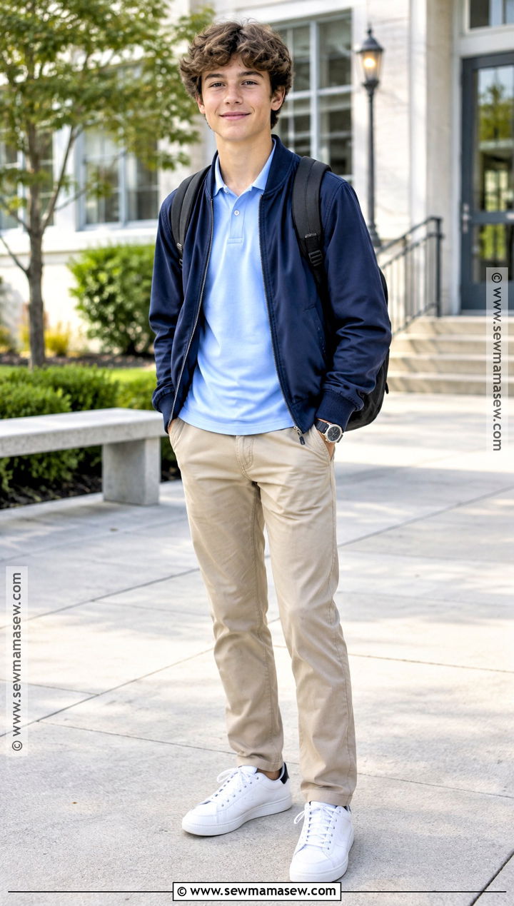 Polo Shirt And Relaxed Chinos 6th Grade Outfit - 15 Back To School Fits 6Th Grade