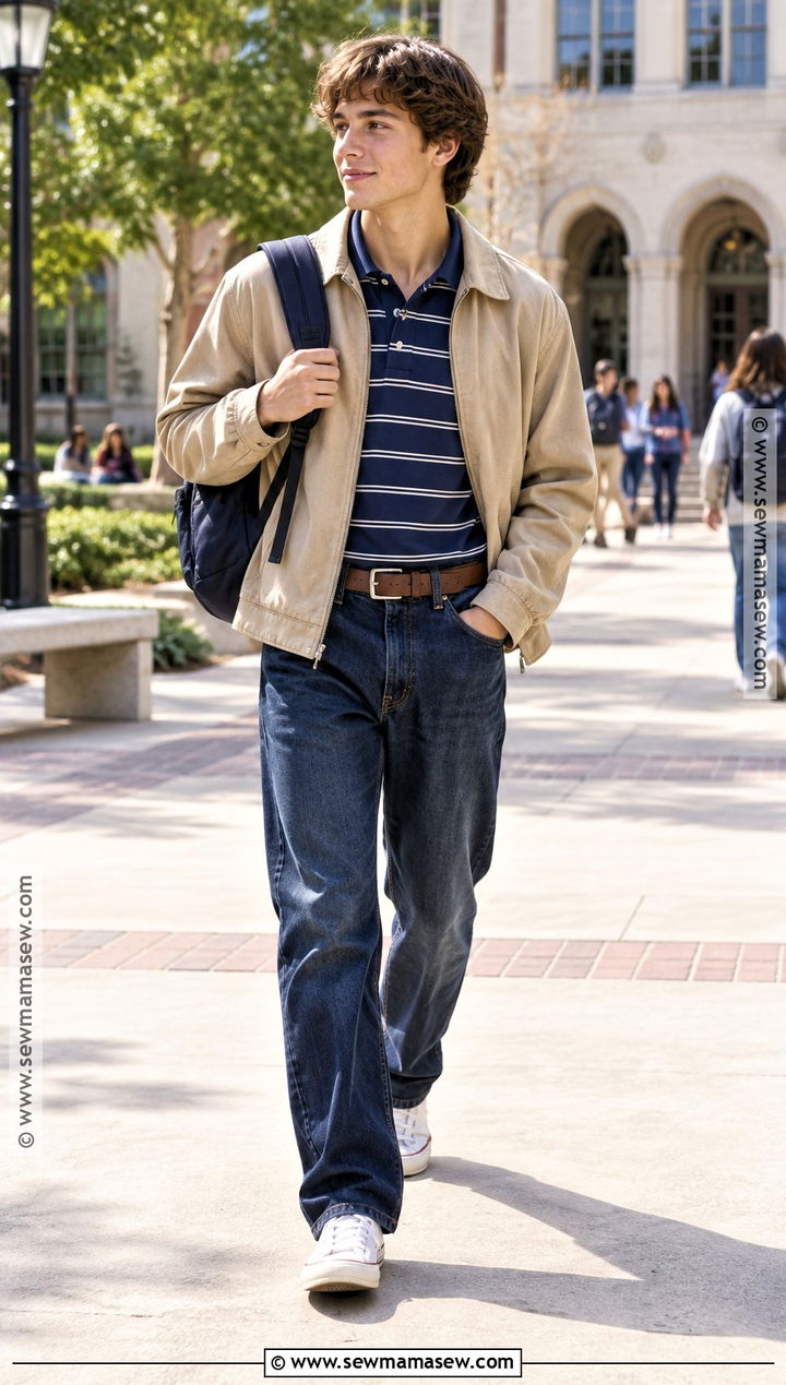 Polo Shirt And Relaxed Jeans Outfit - 15 back to school clothing essentials