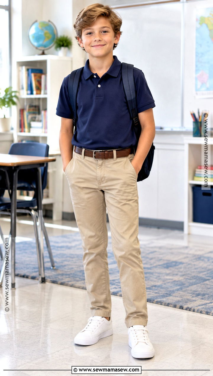 Polo Shirt With Khaki Pants - 15 back to school shirts for boys