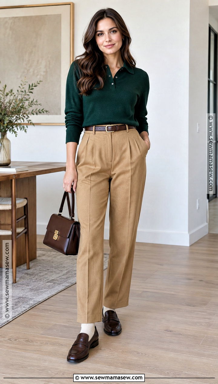 Polo Sweater With Pleated Trousers - 15 fall 2026 fashion trends casual