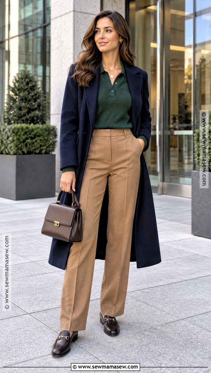 Polo Sweater With Tailored Trousers - 20 Fall Sweaters for Women