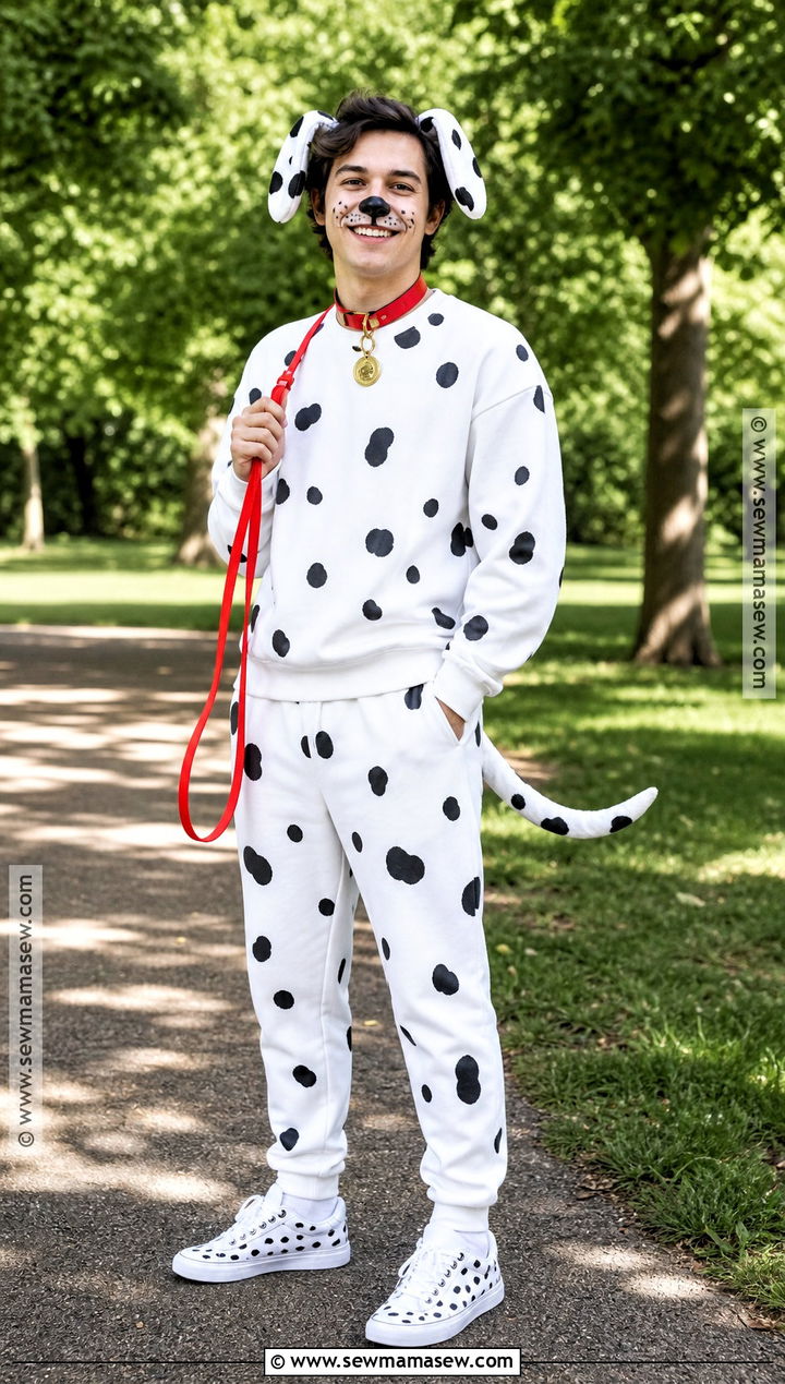 Pongo Dalmatian Costume With Red Collar - 40 101 dalmations costume ideas