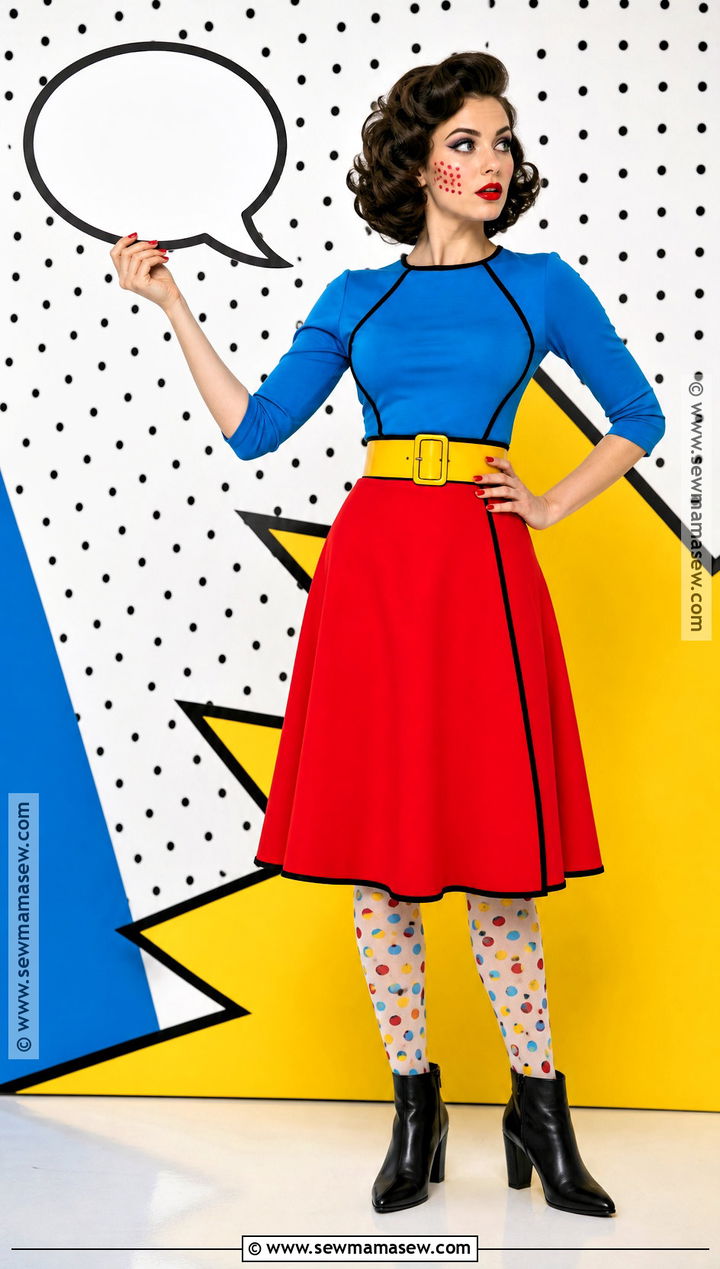 Pop Art Comic Costume for Women - 30 female costumes