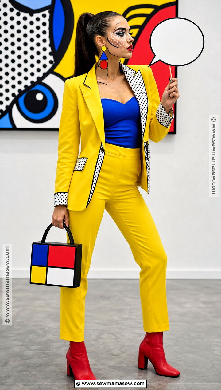 Pop Art Costume With Colorful Suit - 30 Fashion Halloween Costumes