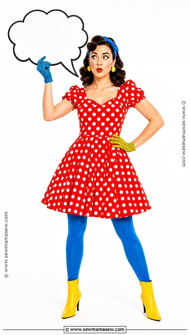 Pop Art Costume With Polka Dot Dress - 35 halloween costumes single
