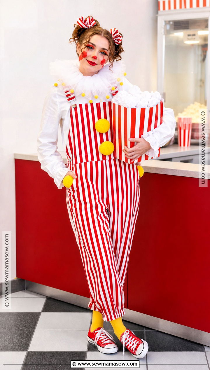 Popcorn Circus Clown Costume - 30 circus clown costume ideas