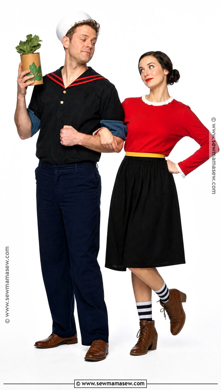 Popeye And Olive Oyl Costume - 35 iconic duo halloween costumes