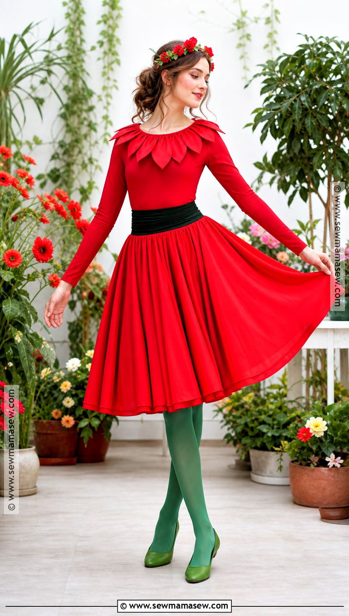 Poppy Flower Costume With Red Petals - 30 the wizard of oz costumes