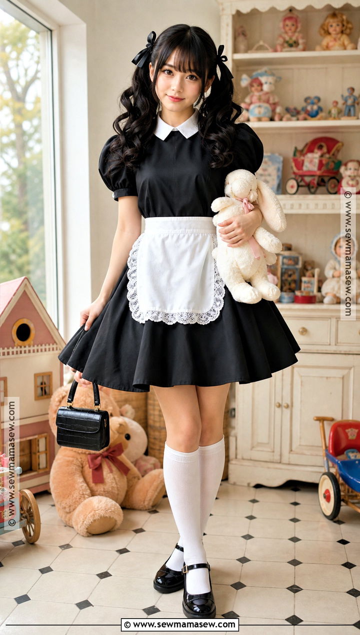 Porcelain Doll Costume With Black Pigtails - 30 halloween costume black hair ideas