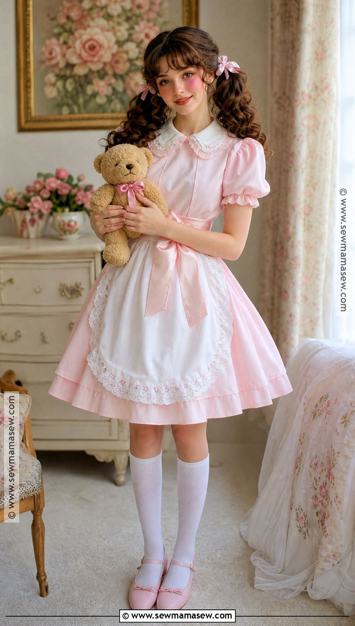 Porcelain Doll Costume With Curly Pigtails - 30 curly hair costumes