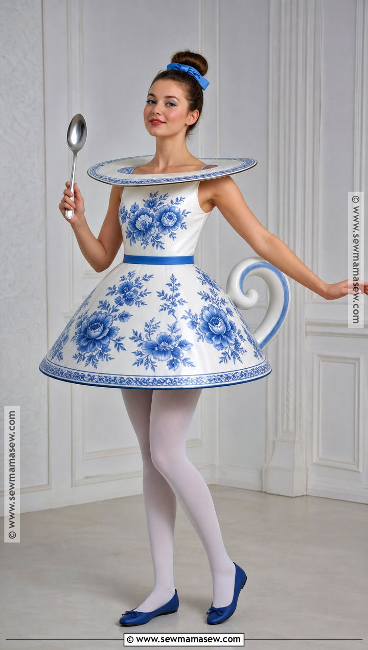 Porcelain Teacup Costume - 40 non basic halloween costumes