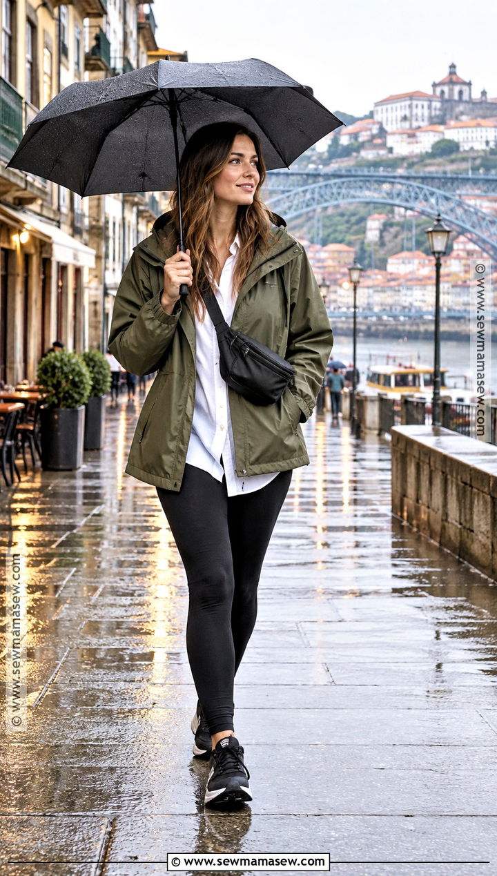 Portugal Fall Rain Jacket And Leggings Outfit - 20 portugal outfits fall