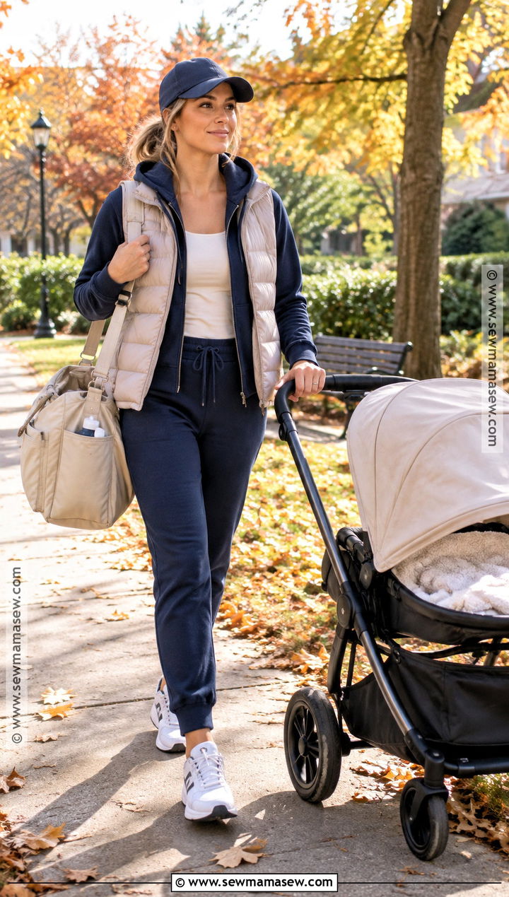 Postpartum Hoodie And Puffer Vest Outfit - 20 postpartum outfits fall
