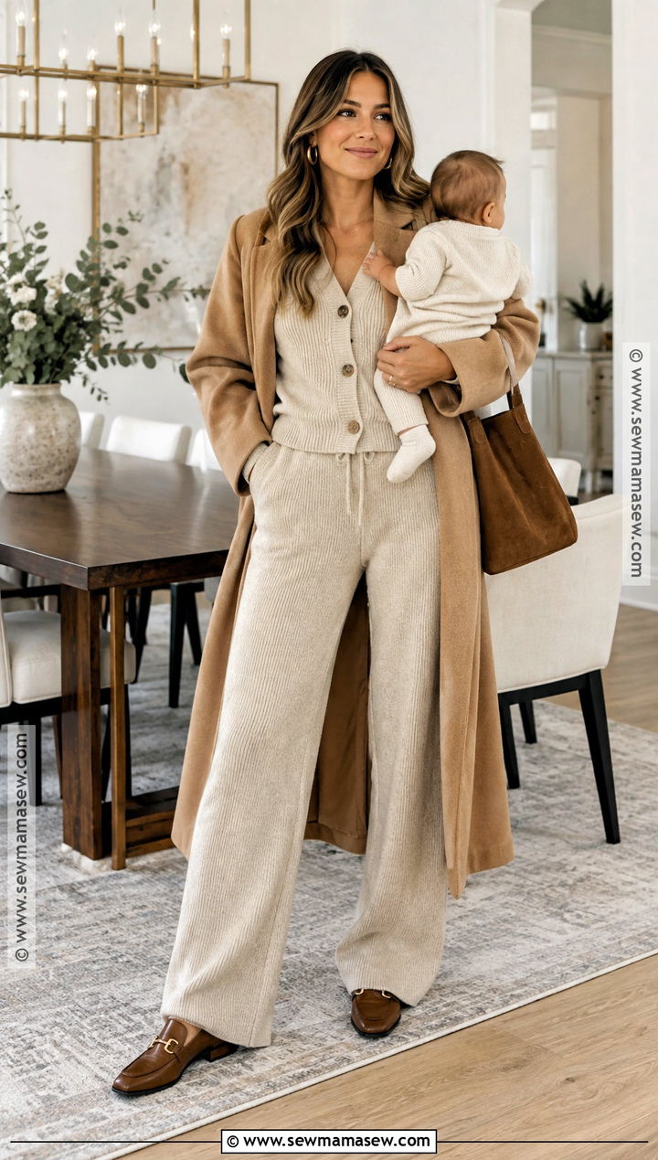 Postpartum Thanksgiving Knit Matching Set Outfit - 15 thanksgiving outfit postpartum ideas